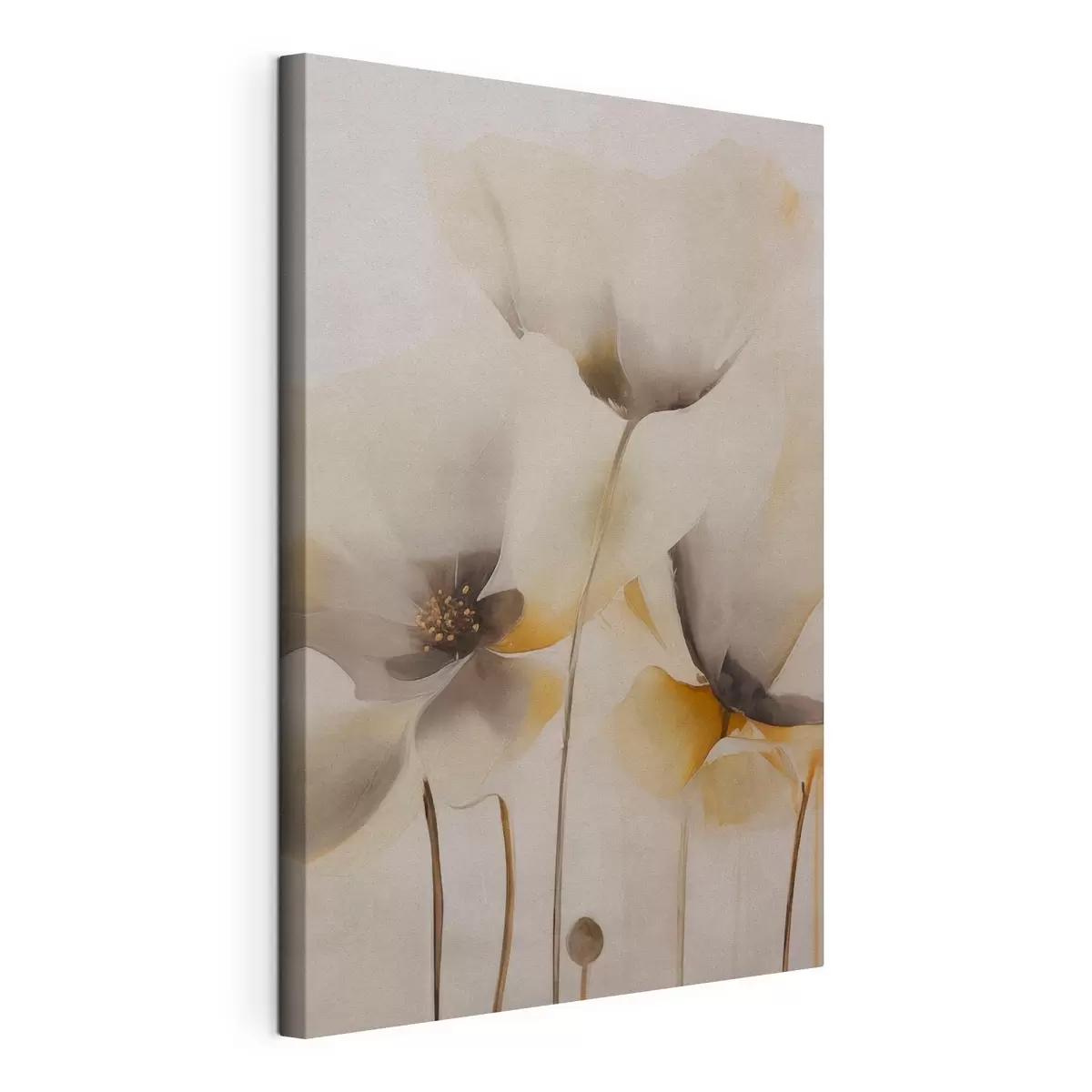Wandbilder Luftige Mohnblumen in Beige-Tönen s51090