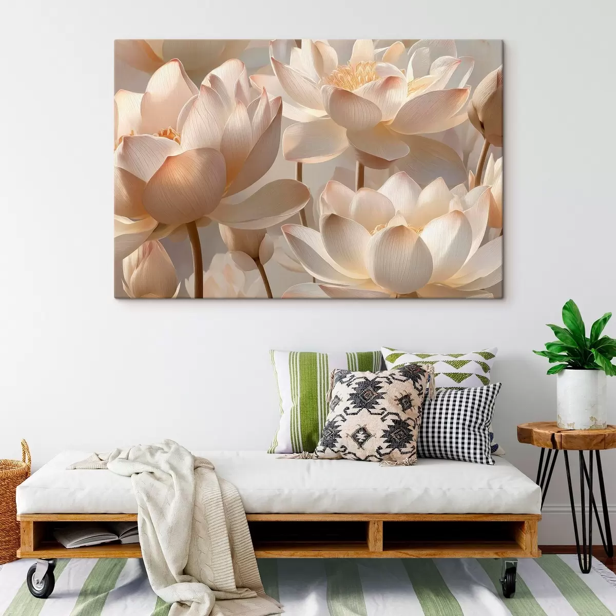 Wandbilder Zarte Seerosen und Lotusblumen s51092