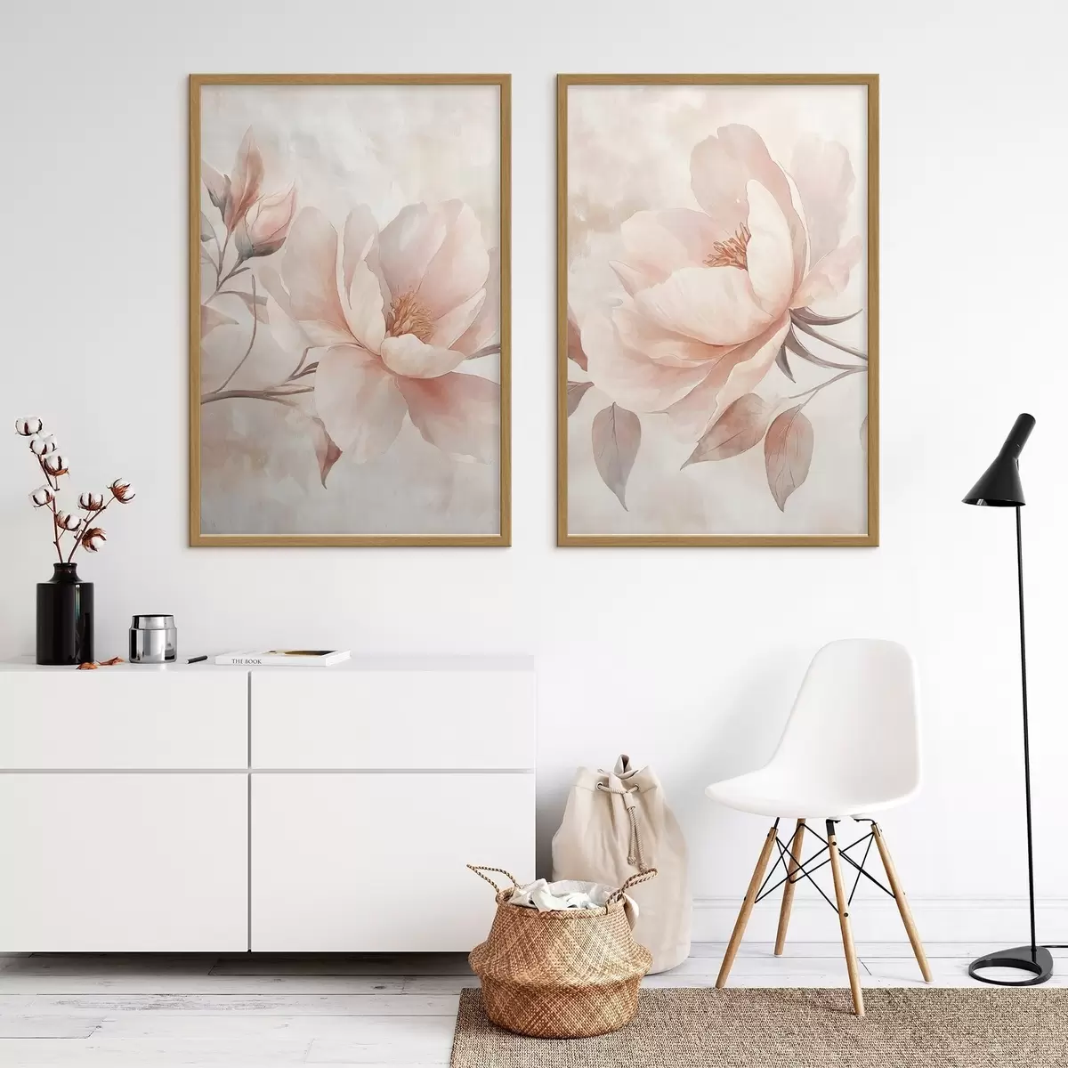 Poster Pfeifblumen in Aquarellpulver d31091