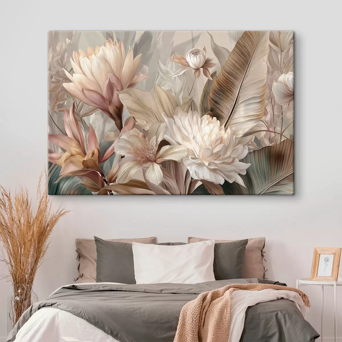 Wandbilder Exotischer Blumenstrauß in Pastelltönen s51095