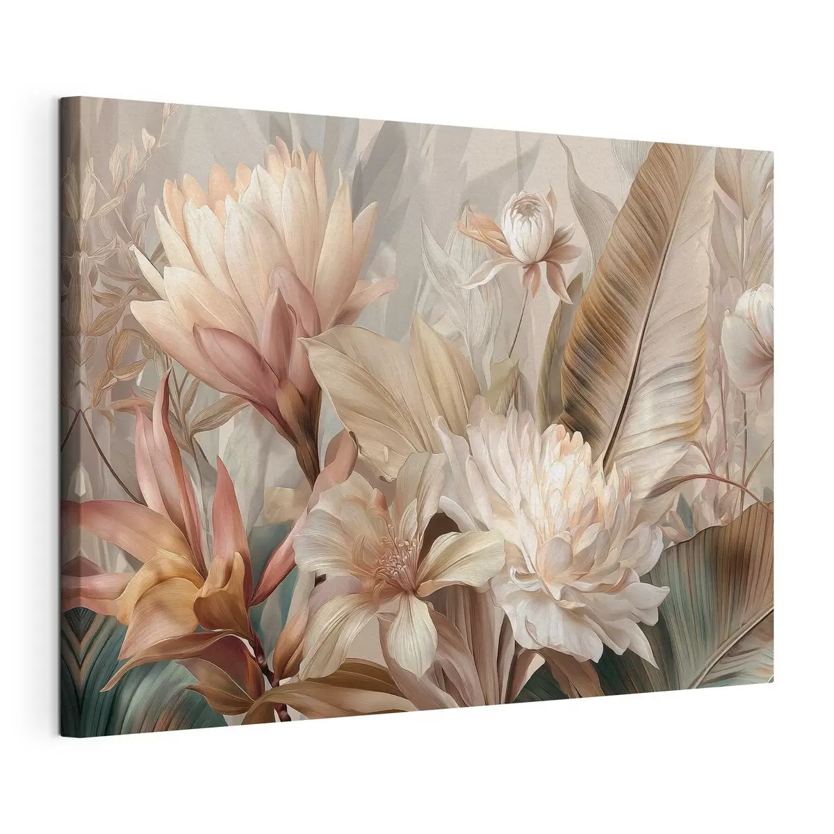 Wandbilder Exotischer Blumenstrauß in Pastelltönen s51095