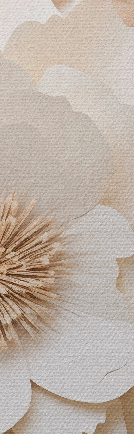 Wandbilder 3D-Gipsrelief mit weißen Blumen s51096