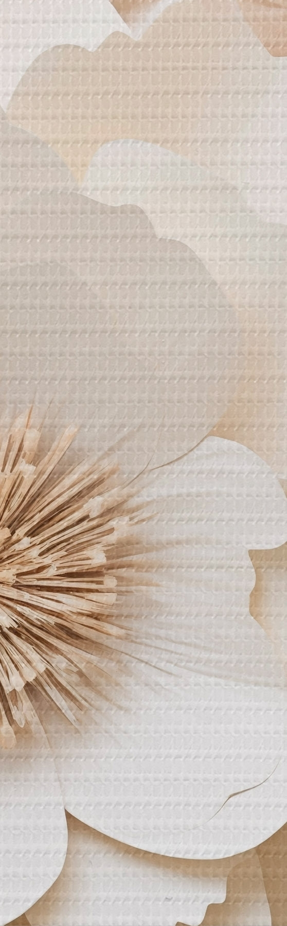 Wandbilder 3D-Gipsrelief mit weißen Blumen s51096