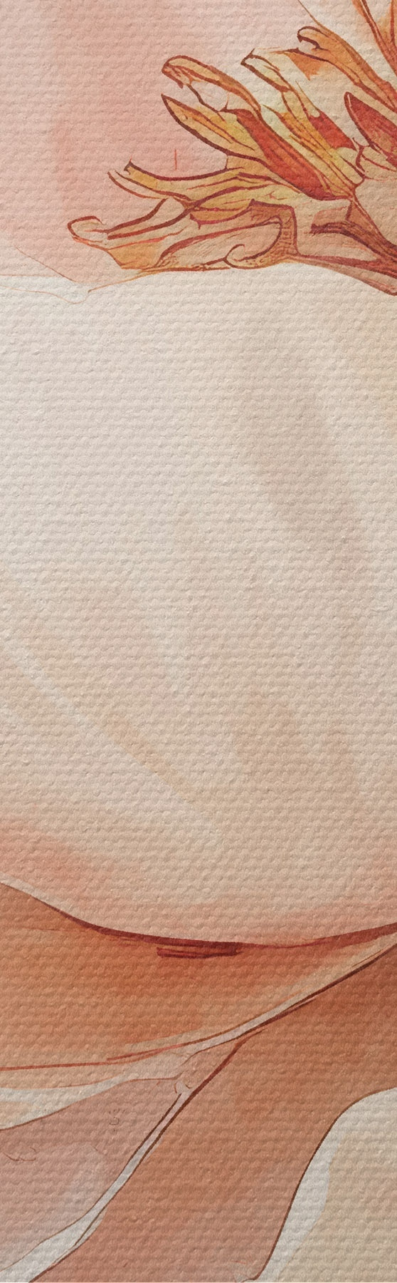 Wandbilder Rosa-beige Blume in Aquarelltechnik s51098