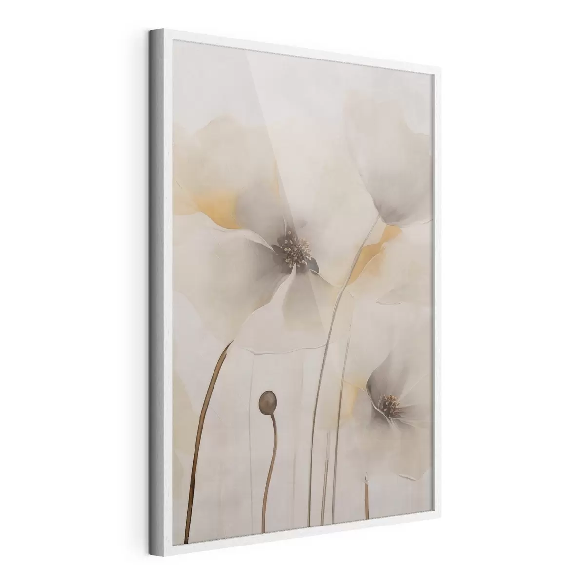 Poster Zarte Mohnblumen an schlanken Stielen f51089
