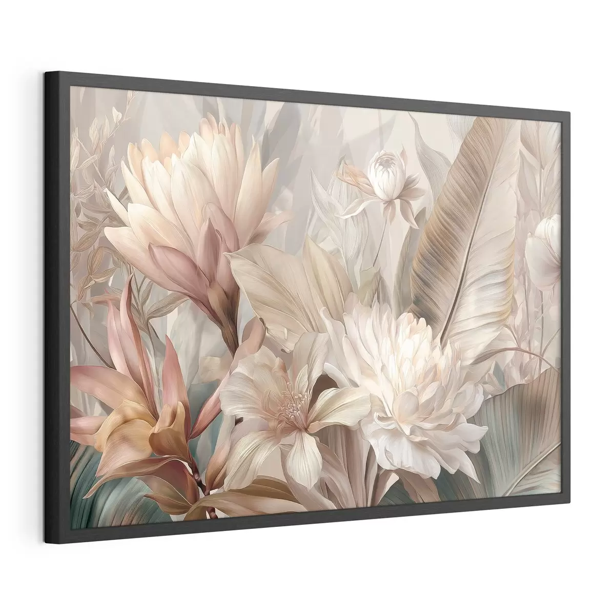 Poster Exotischer Blumenstrauß in Pastelltönen f51095