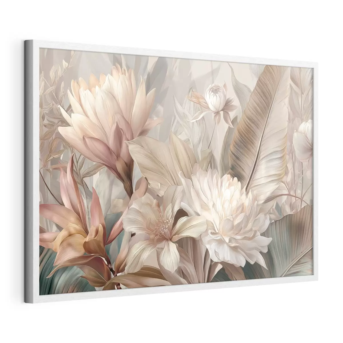Poster Exotischer Blumenstrauß in Pastelltönen f51095