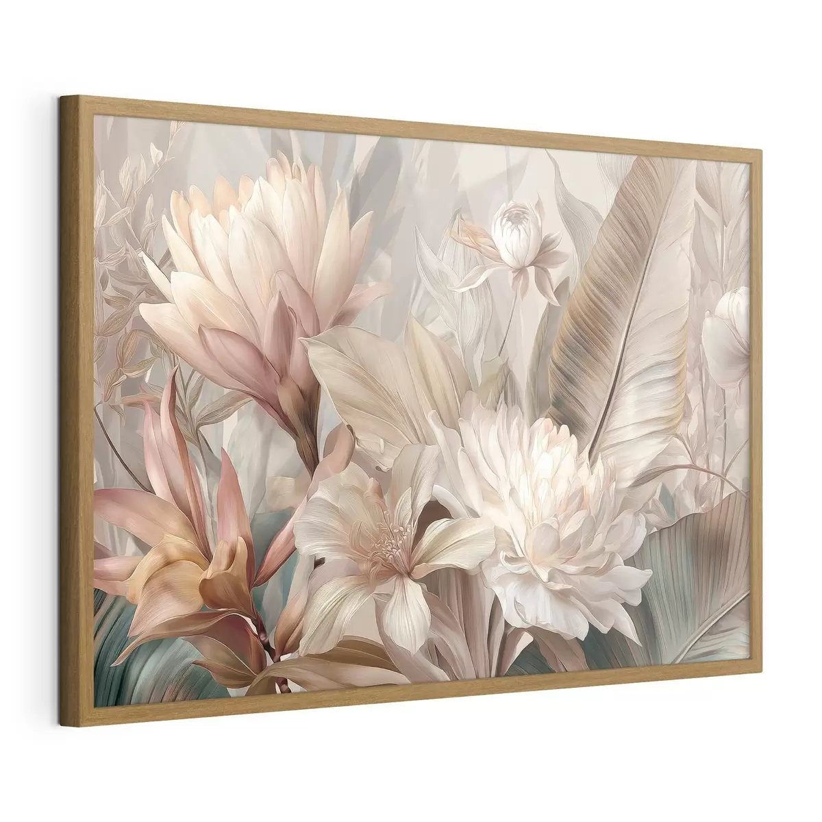 Poster Exotischer Blumenstrauß in Pastelltönen f51095