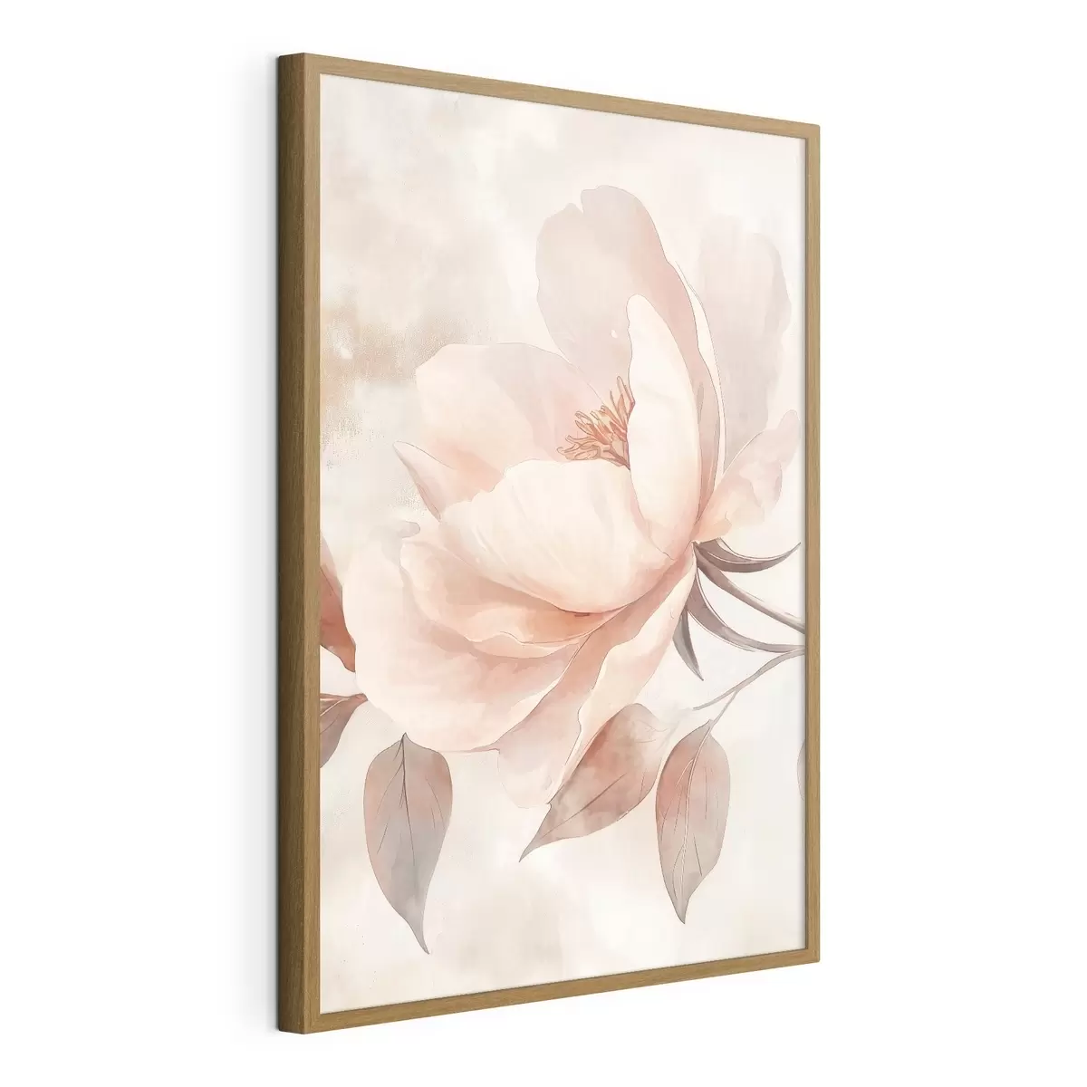 Poster Rosa-beige Blume in Aquarelltechnik f51098