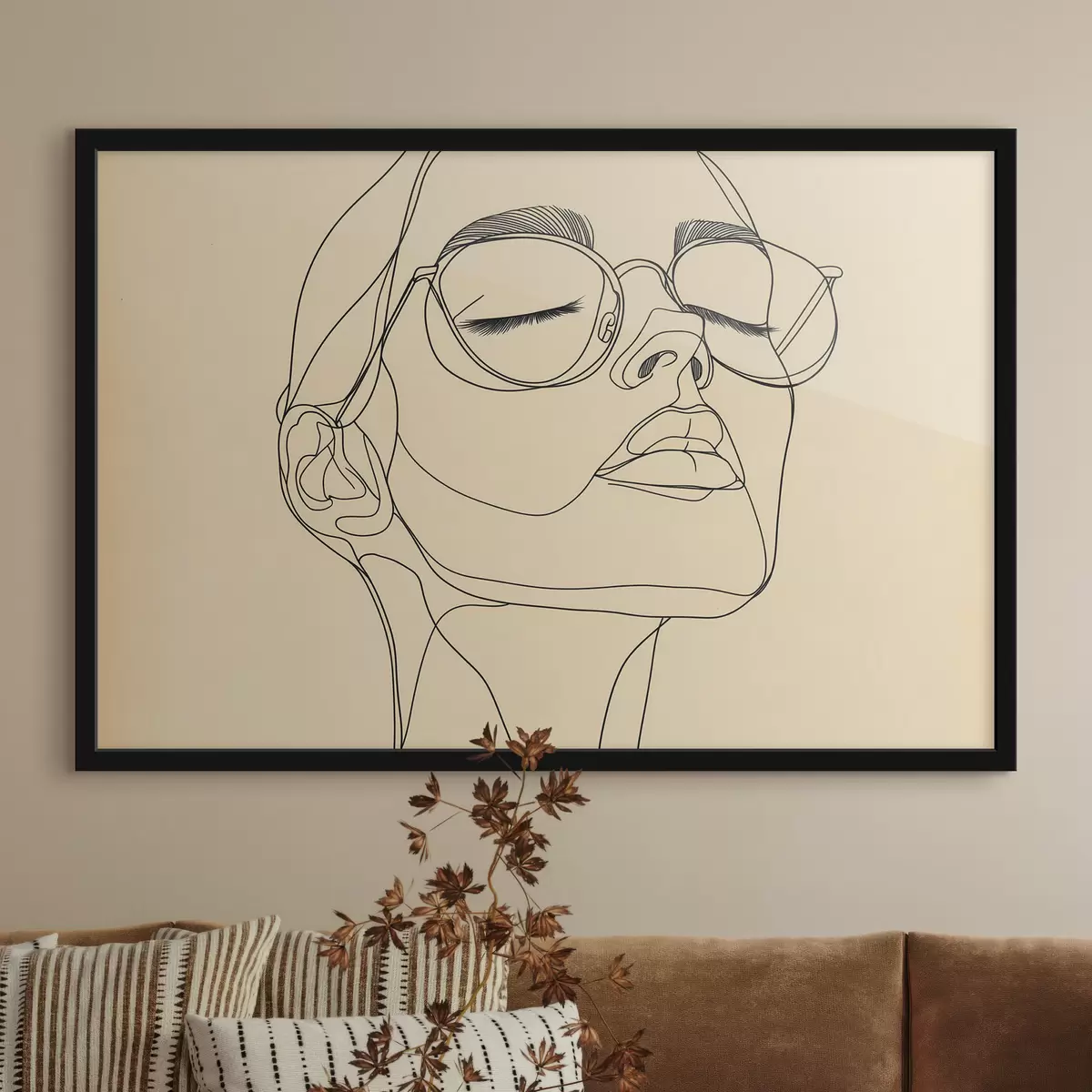 Poster Lineares Porträt einer Frau f51145