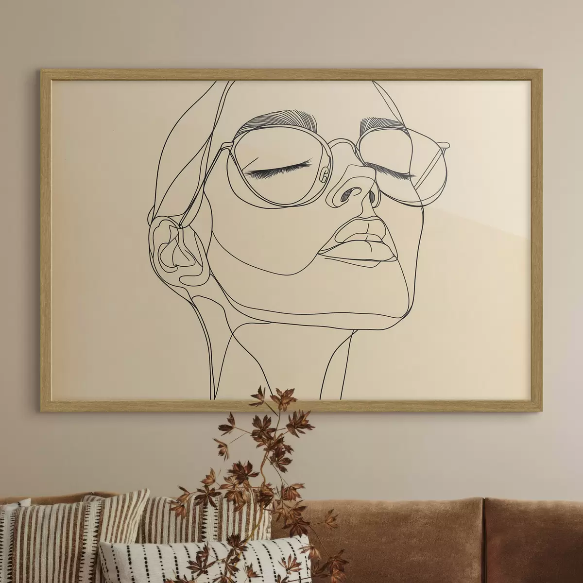 Poster Lineares Porträt einer Frau f51145