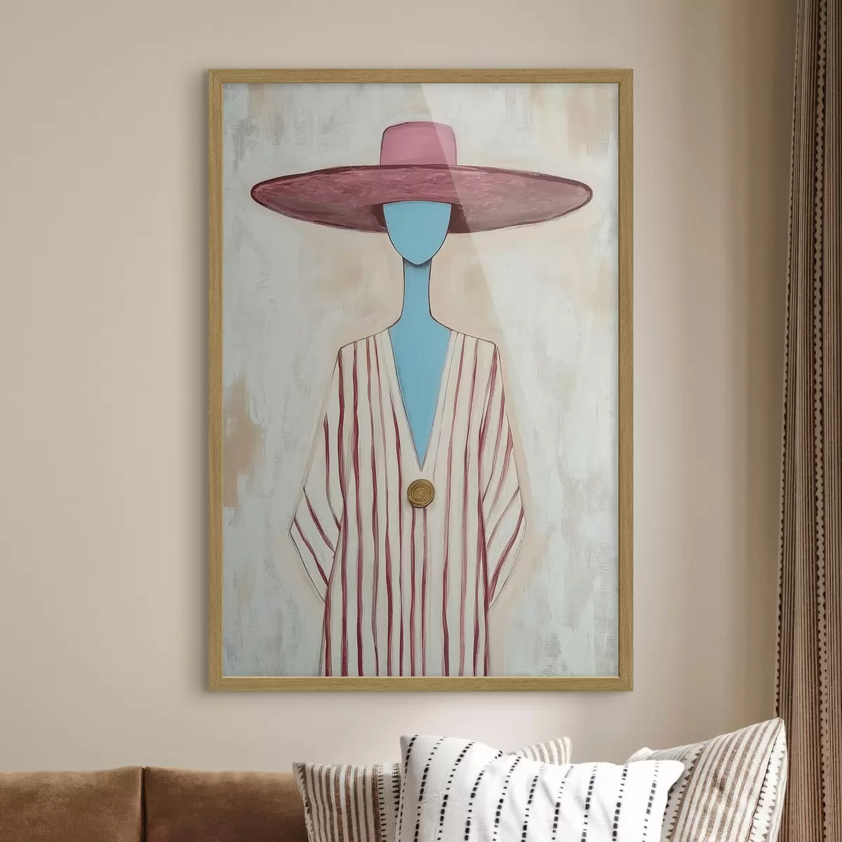 Poster Gemälde mit einer abstrakten weiblichen Figur f51152