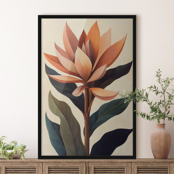 Poster Abstrakte Blume, Poster Einzigartig, f51155bk : Uwalls
