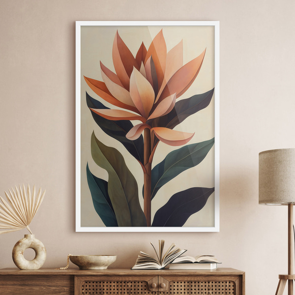 Poster Abstrakte Blume, Poster Einzigartig, f51155wh : Uwalls