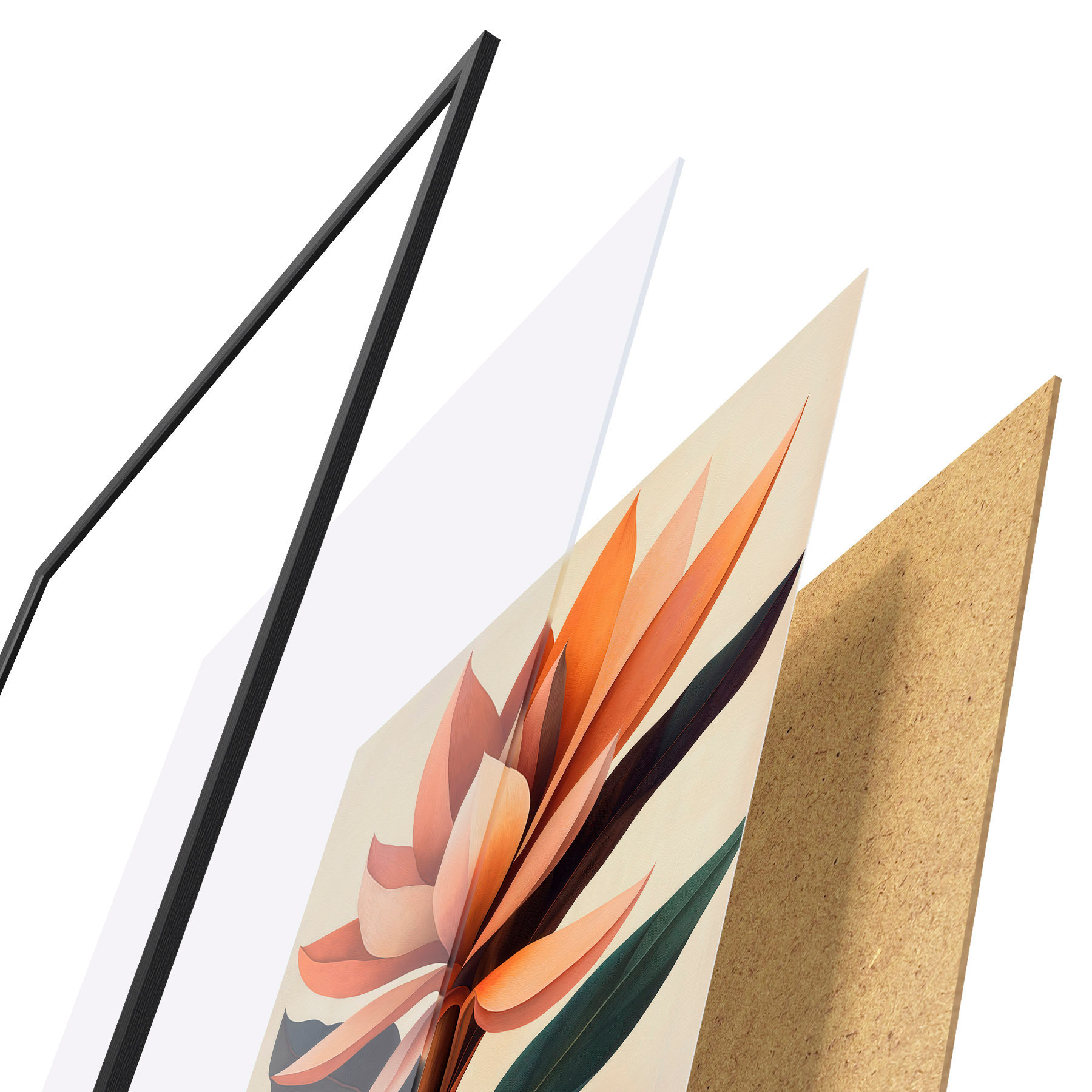 Poster Abstrakte Blume f51155