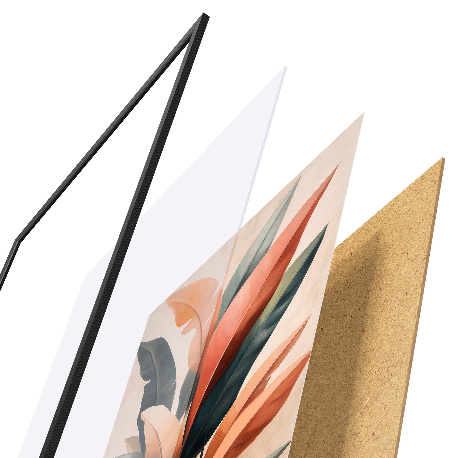 Poster Abstrakte Blätter f51156