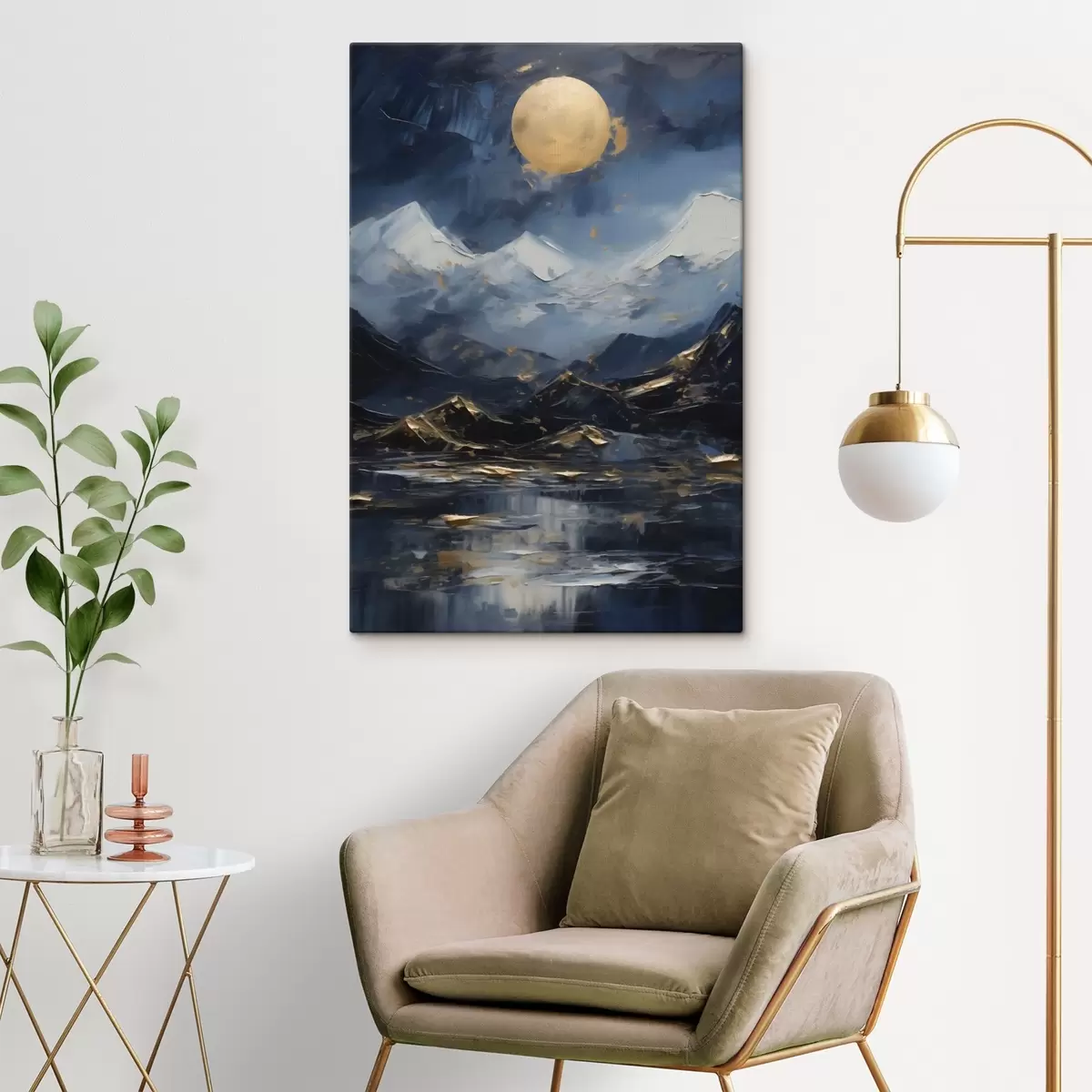 Wandbilder Berglandschaft, Nachbildung eines Gemäldes s51164