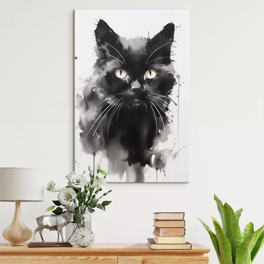 Wandbilder Porträt einer Katze, Nachbildung eines Gemäldes s51169
