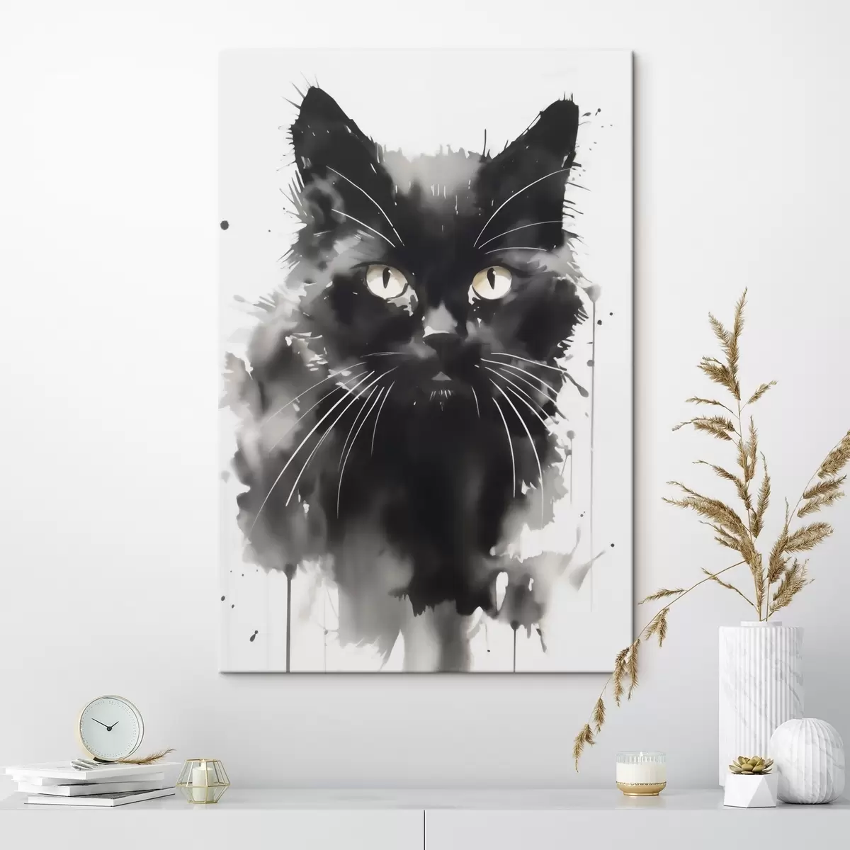 Wandbilder Porträt einer Katze, Nachbildung eines Gemäldes s51169