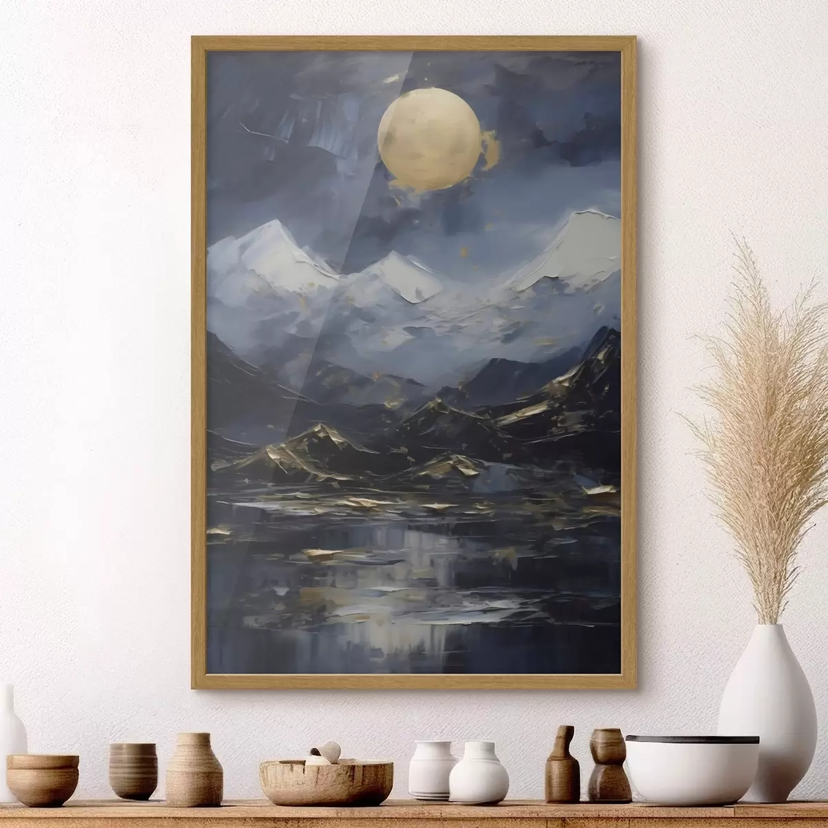 Poster Berglandschaft, Nachbildung eines Gemäldes f51164