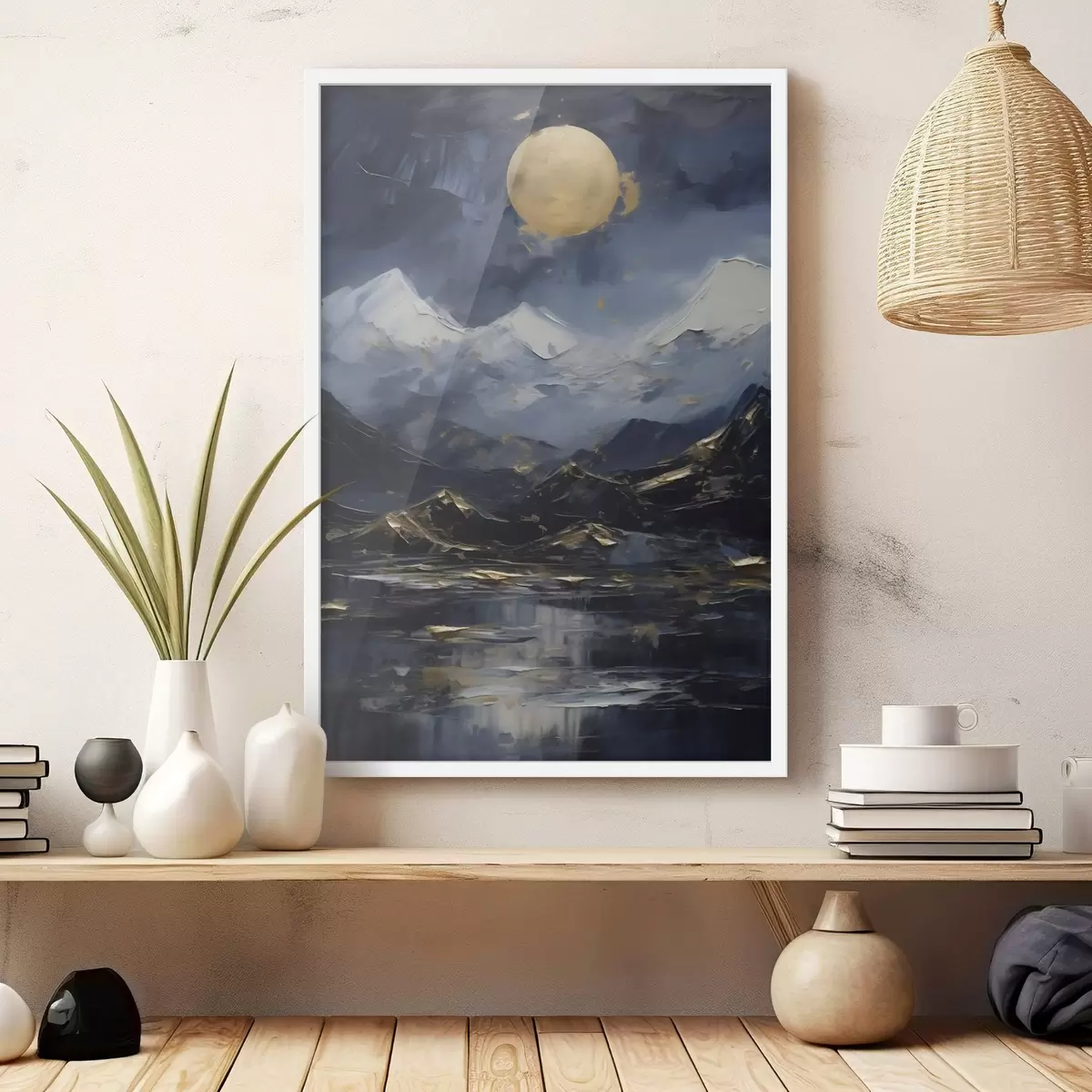 Poster Berglandschaft, Nachbildung eines Gemäldes f51164