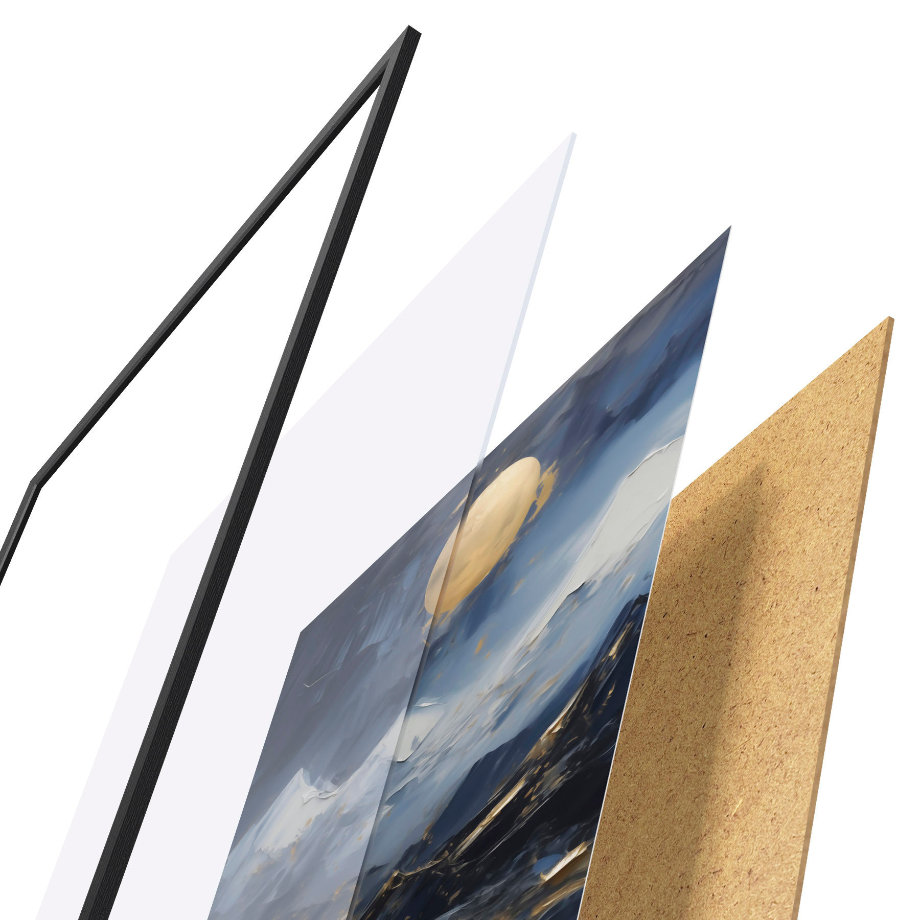 Poster Berglandschaft, Nachbildung eines Gemäldes f51164