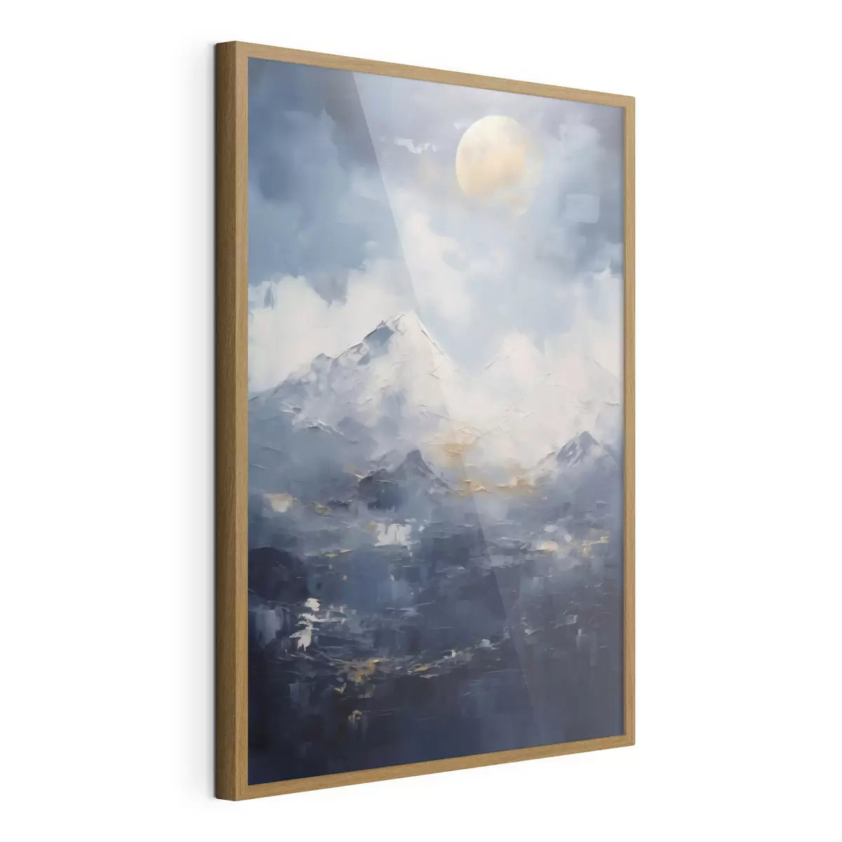 Poster Nächtliche Berglandschaft, Nachbildung eines Gemäldes f51165