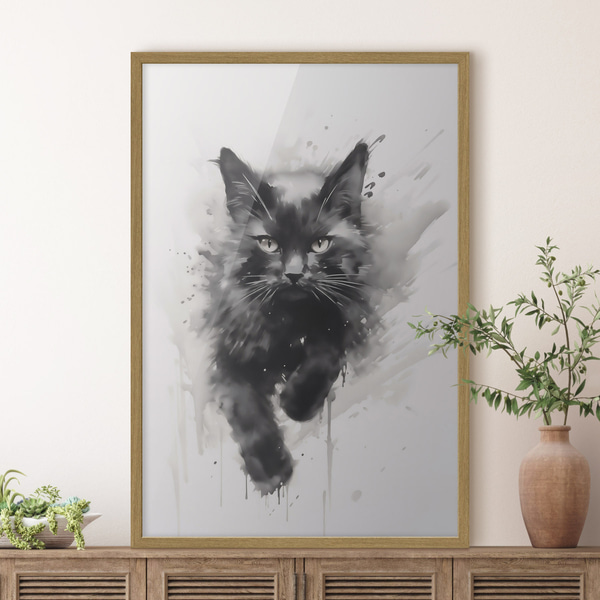 Poster Katze, Nachbildung eines Gemäldes, Poster Einzigartig, f51168wo : Uwalls
