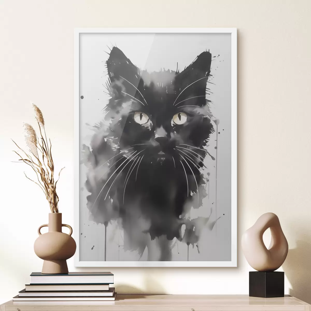 Poster Porträt einer Katze, Nachbildung eines Gemäldes f51169