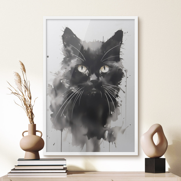 Poster Porträt einer Katze, Nachbildung eines Gemäldes, Poster Einzigartig, f51169wh : Uwalls