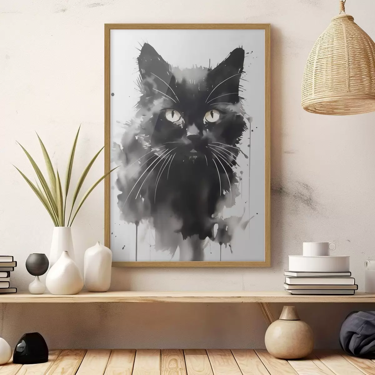 Poster Porträt einer Katze, Nachbildung eines Gemäldes f51169