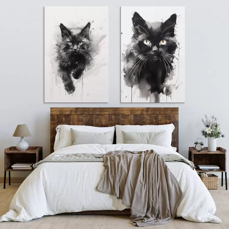 Fototapete Katze, Nachbildung eines Gemäldes m31110