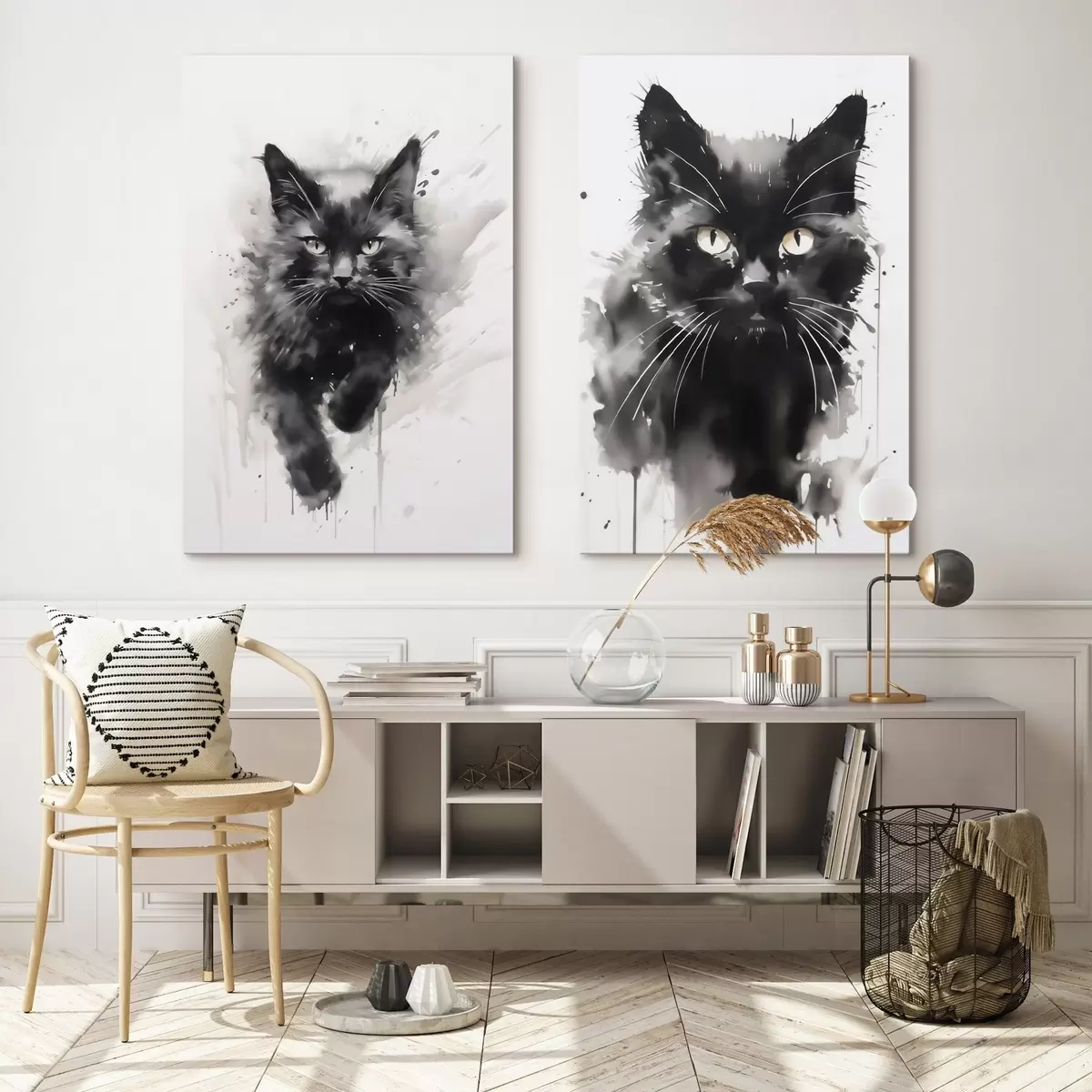 Wandbilder Katze, Nachbildung eines Gemäldes m31110