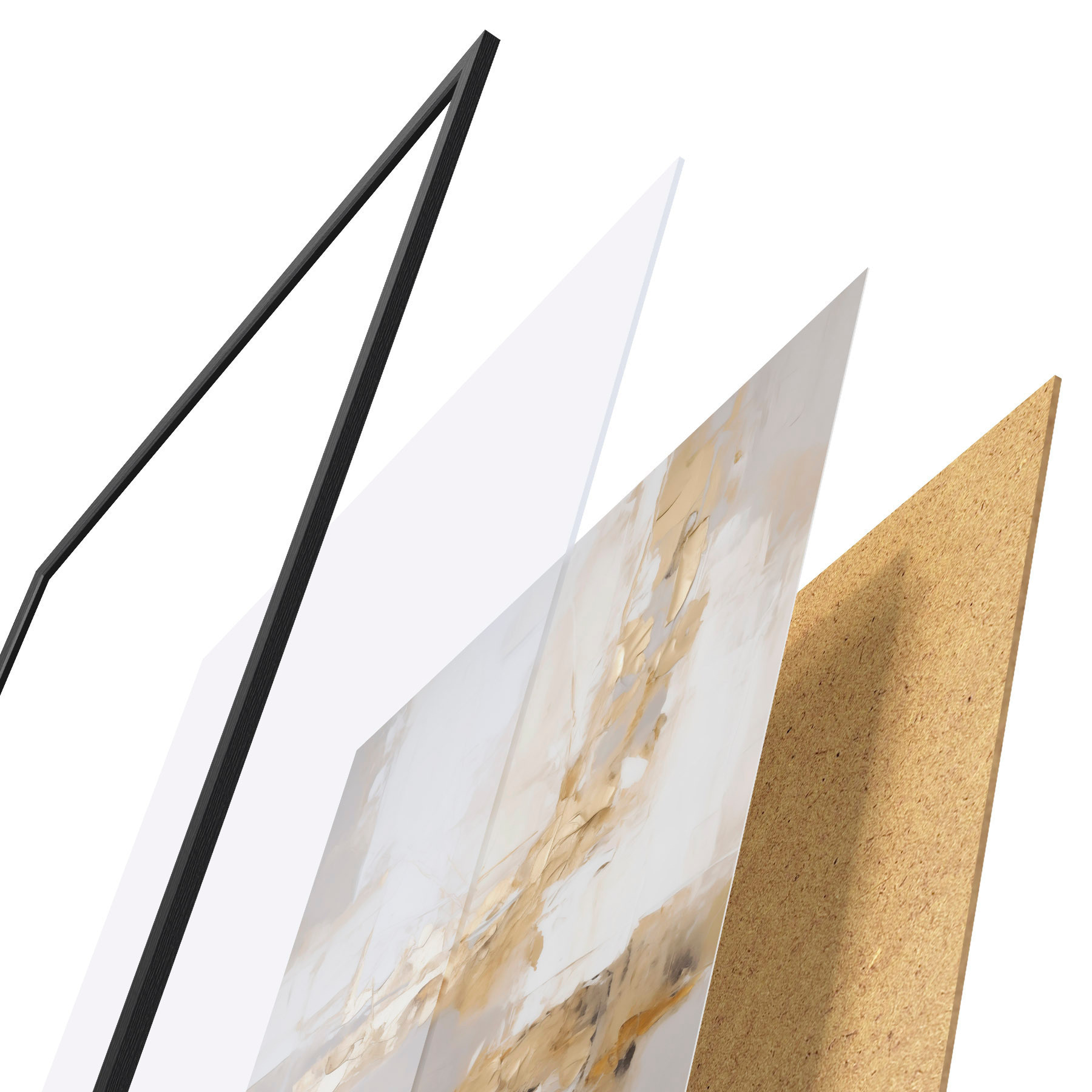 Poster Moderne Abstraktion, Nachahmung der Malerei d31107