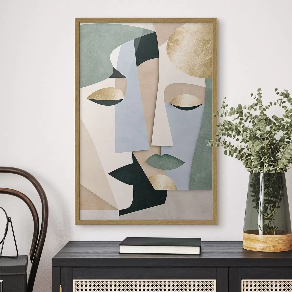 Poster Abstrakte geometrische Gesichter f51178