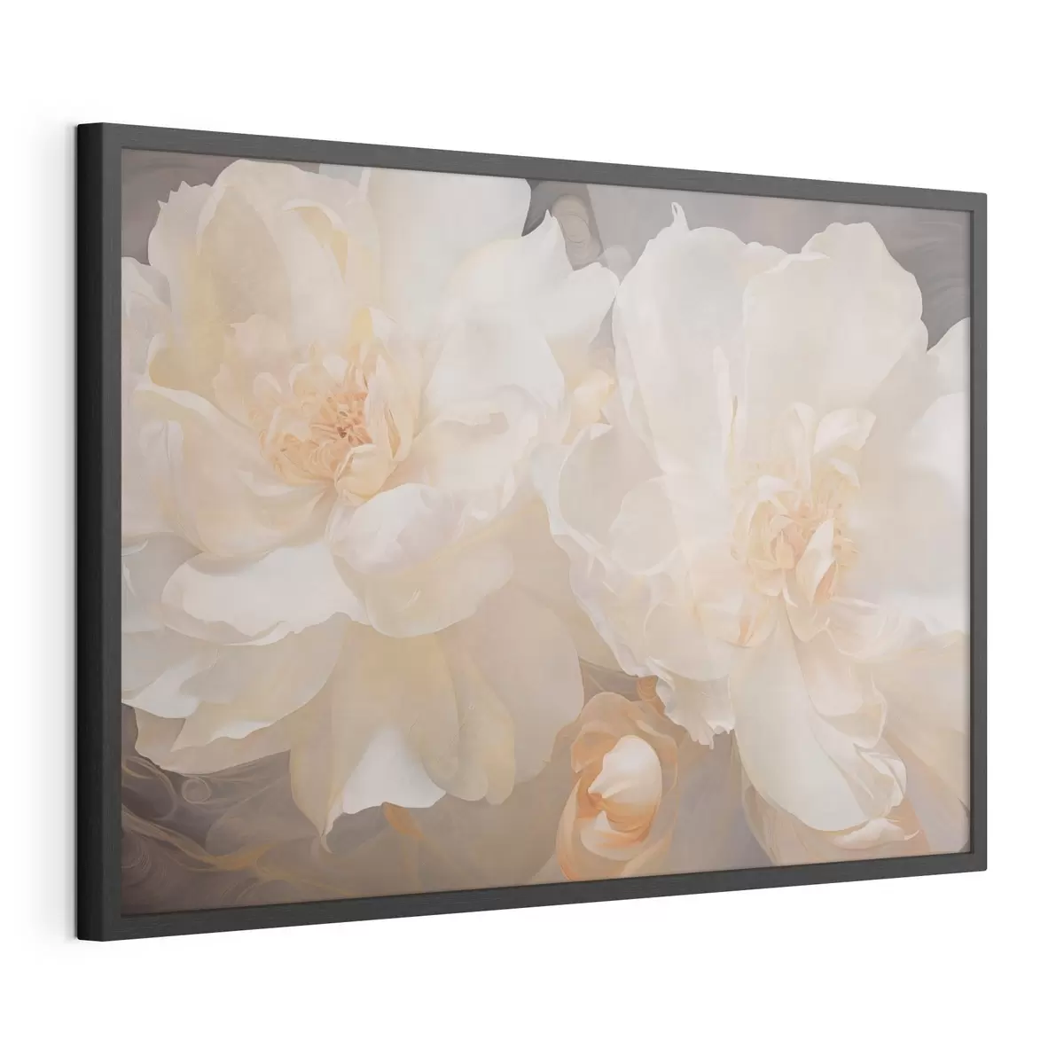 Poster Helle Doppelpfingstrosen – Nahaufnahme f51088