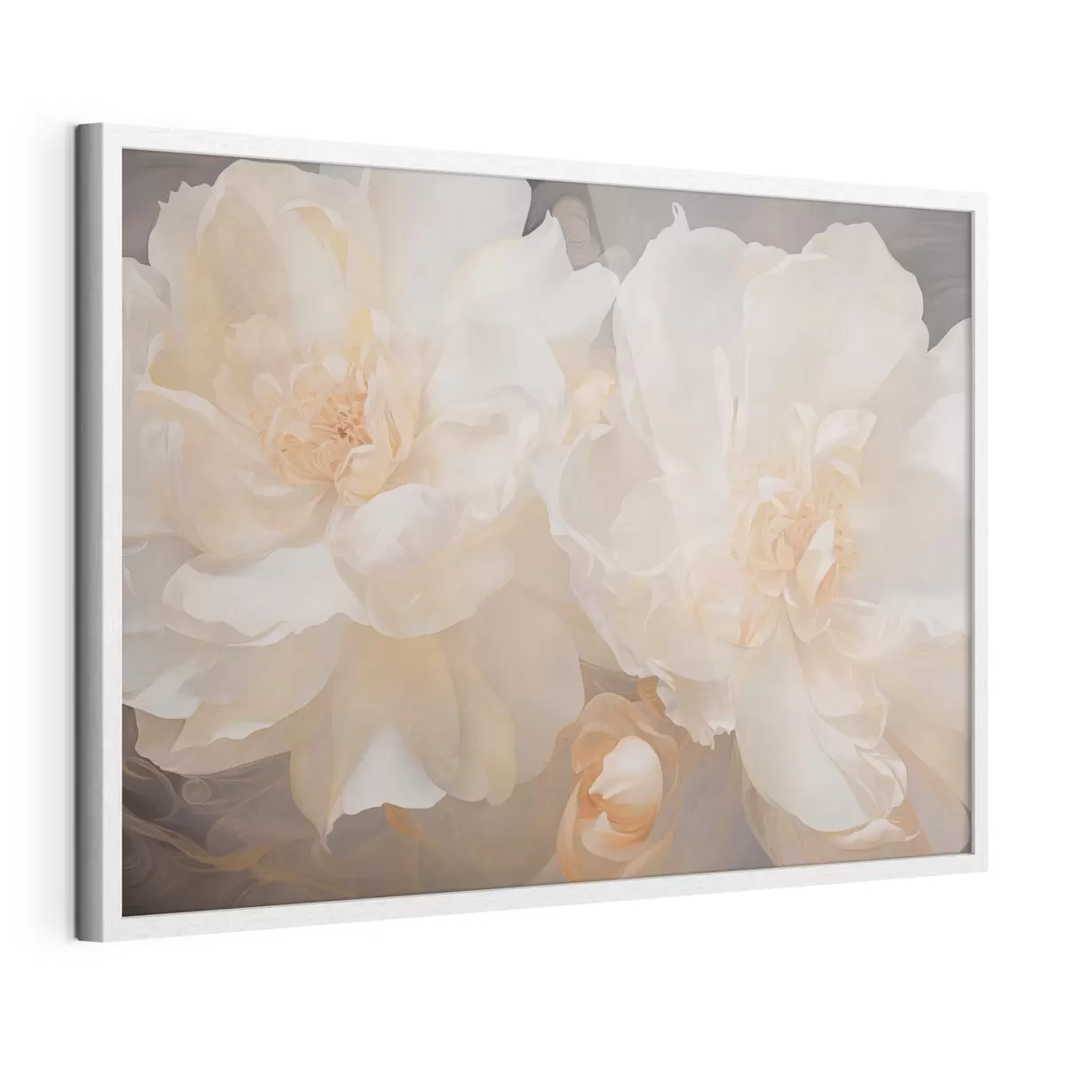 Poster Helle Doppelpfingstrosen – Nahaufnahme f51088