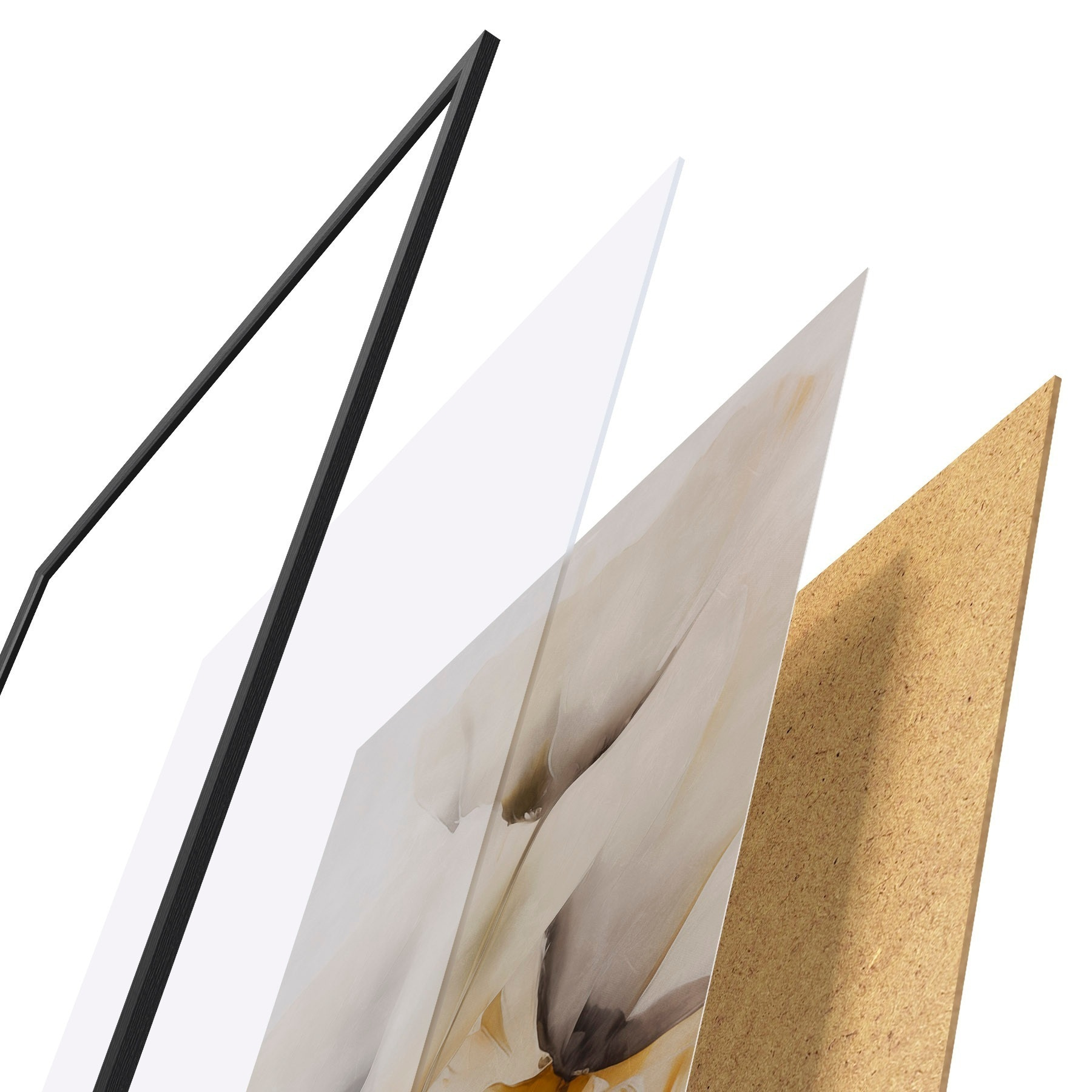 Poster Luftige Mohnblumen in Beige-Tönen f51090
