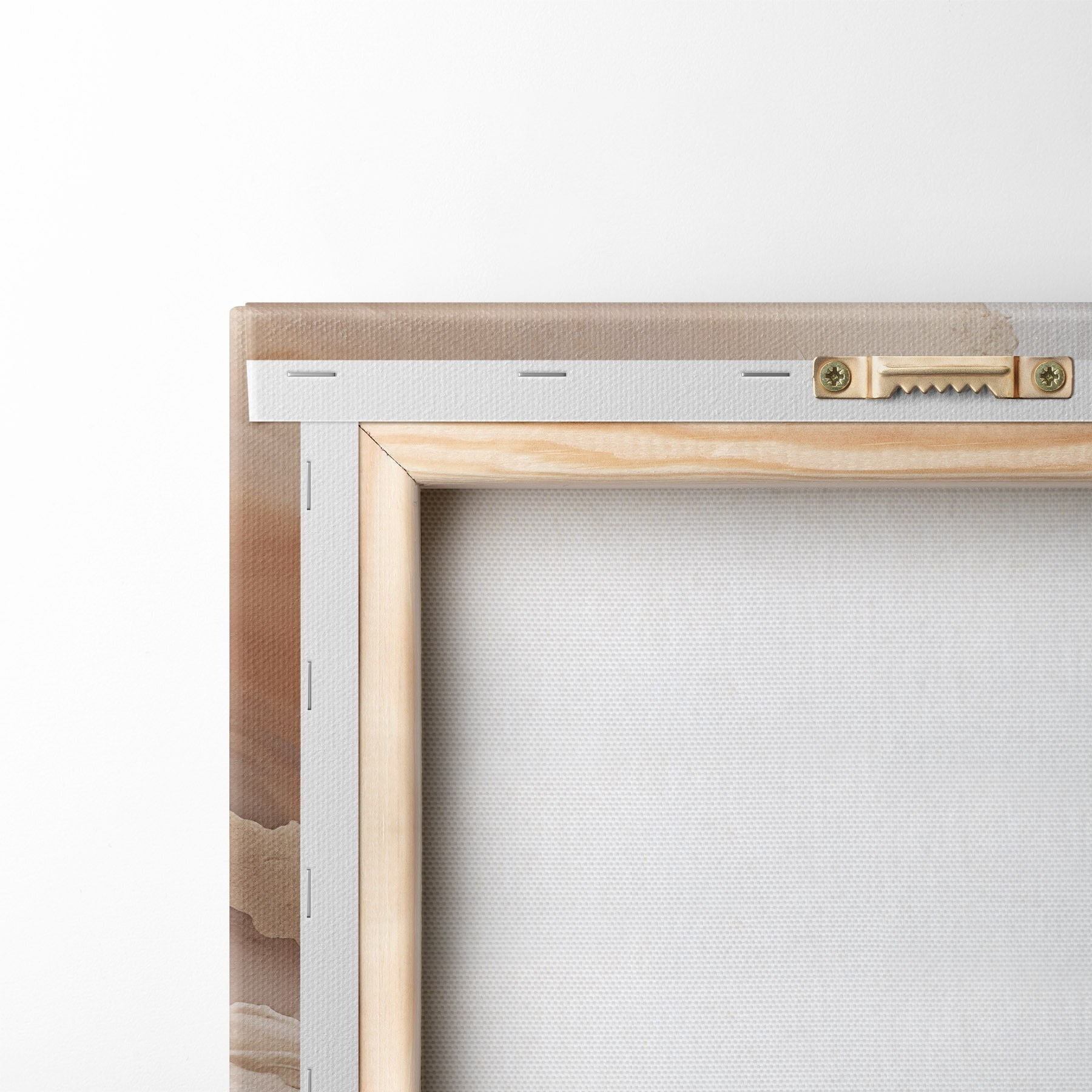 Wandbilder Flüssige Kunstschichten in Beige und Terrakotta m31089