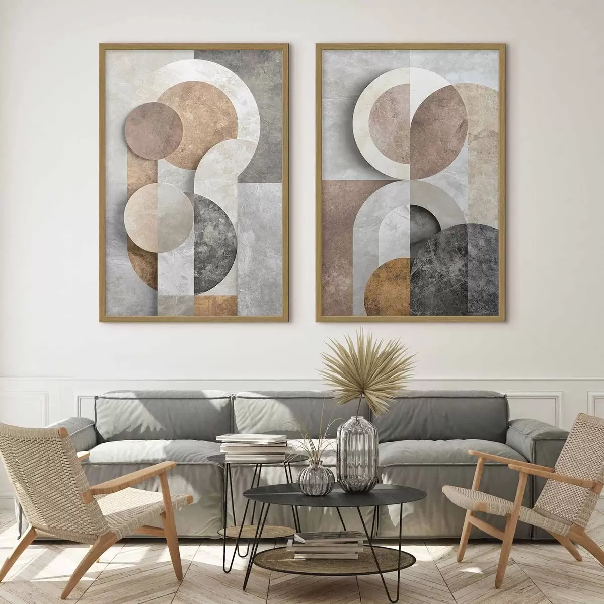 Poster Sich überlappende geometrische Formen d31119