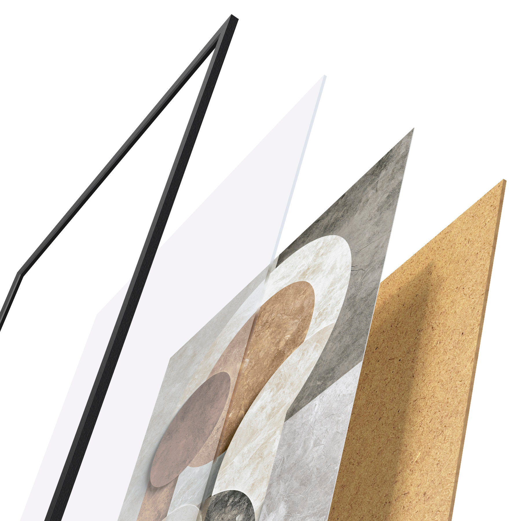 Poster Sich überlappende geometrische Formen d31119