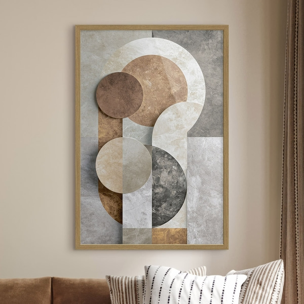 Poster Geometrische Abstraktion mit Kreisen, Poster Einzigartig, f51185wo : Uwalls