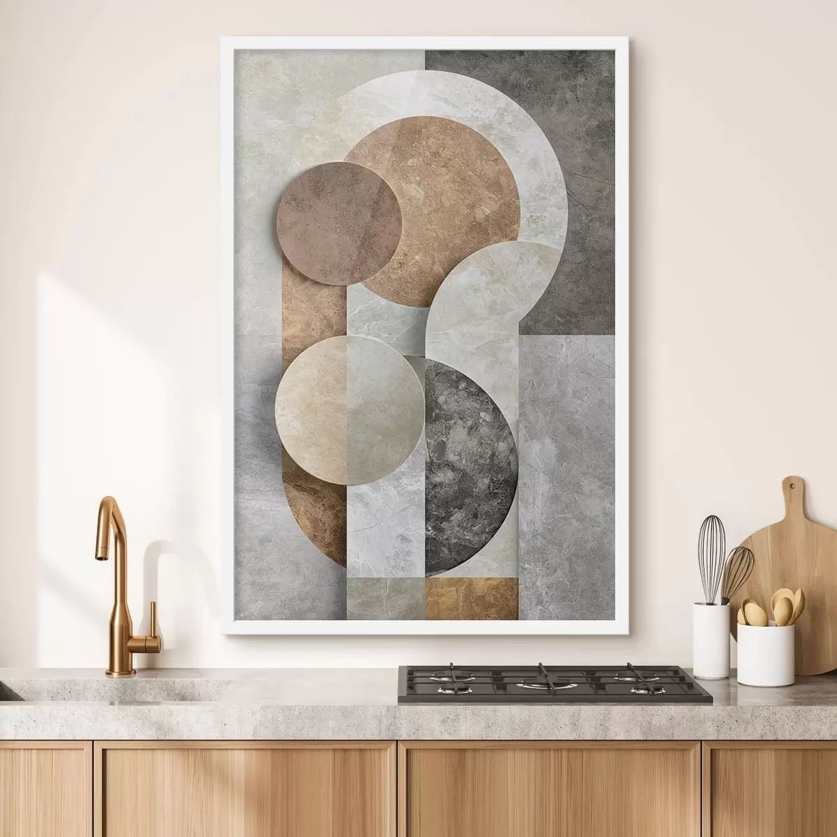 Poster Geometrische Abstraktion mit Kreisen f51185