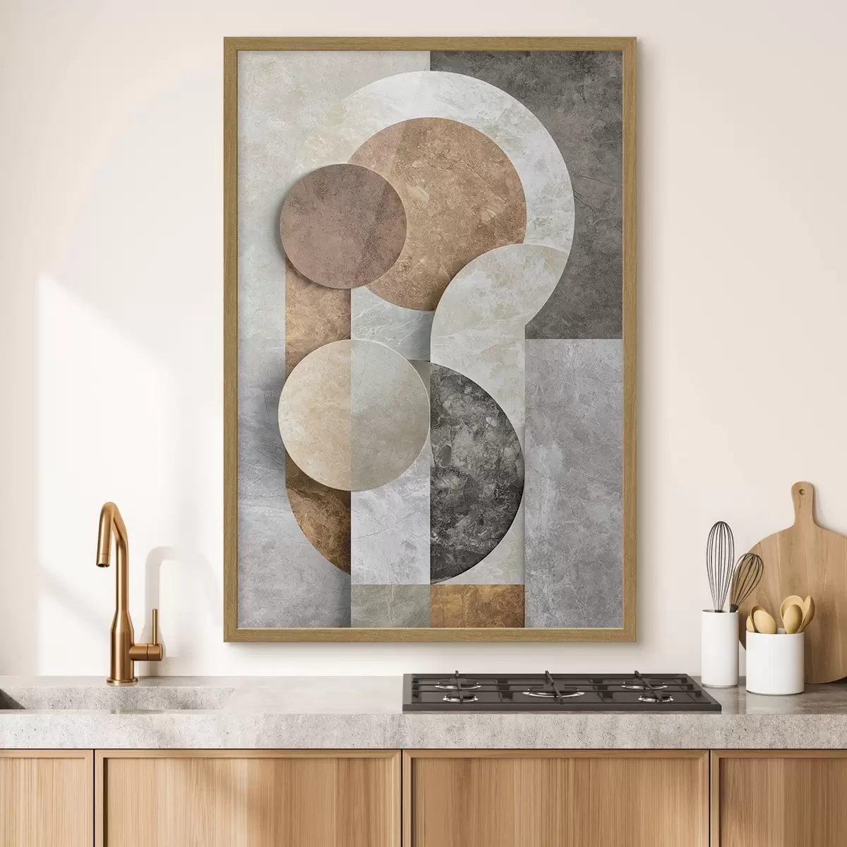 Poster Geometrische Abstraktion mit Kreisen f51185