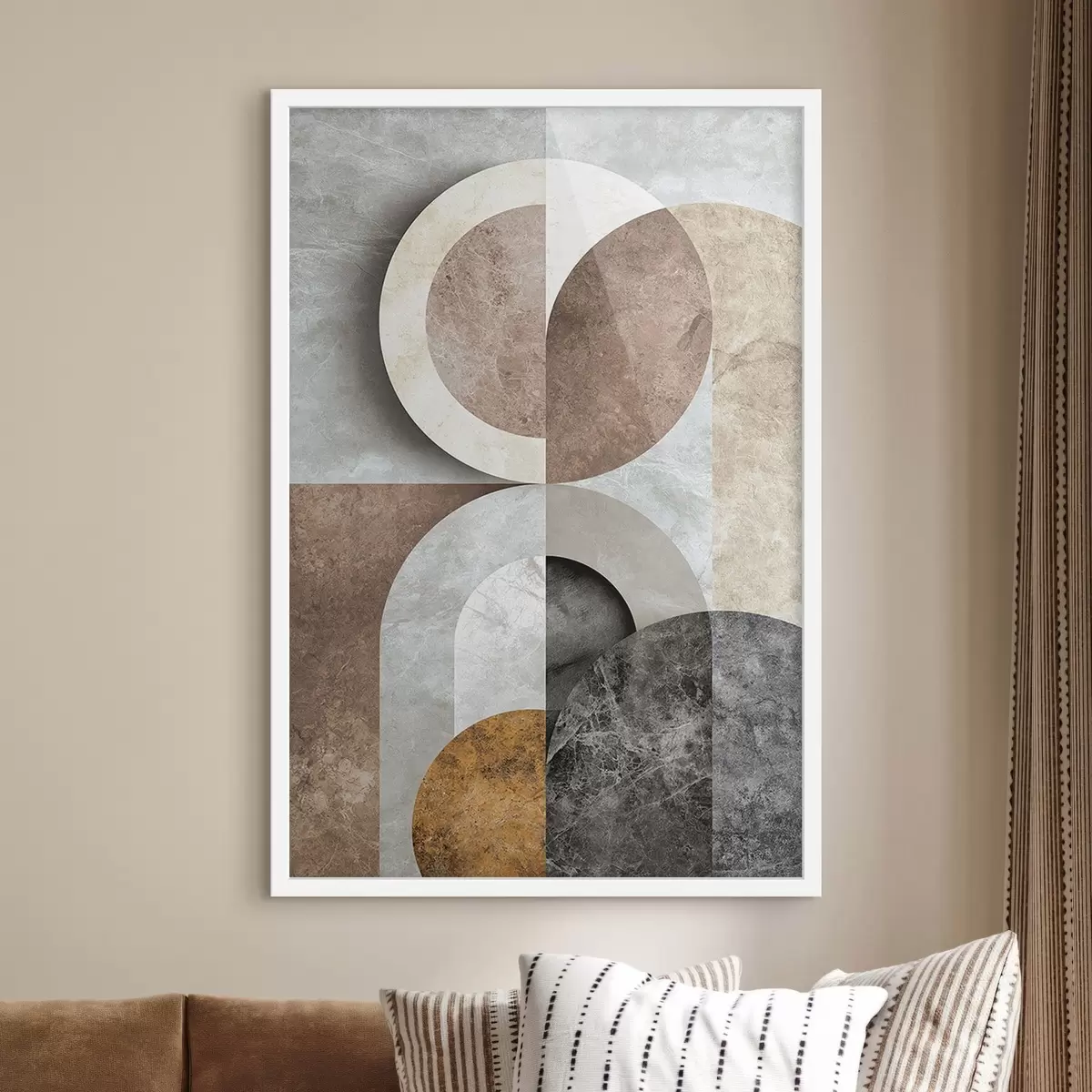 Poster Geometrische Komposition mit Kreisen f51281