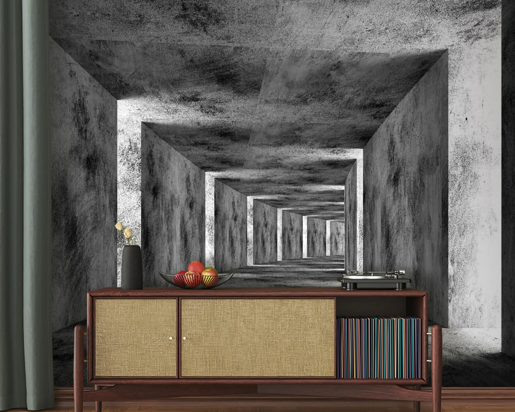 Fototapete Holz, schwarz-weißer E-Stil u45797