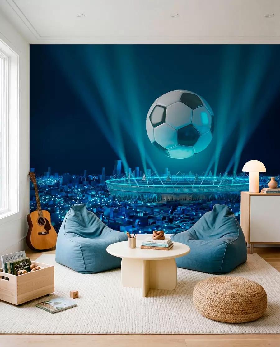 Fototapete Stadion in blauem Licht u72793