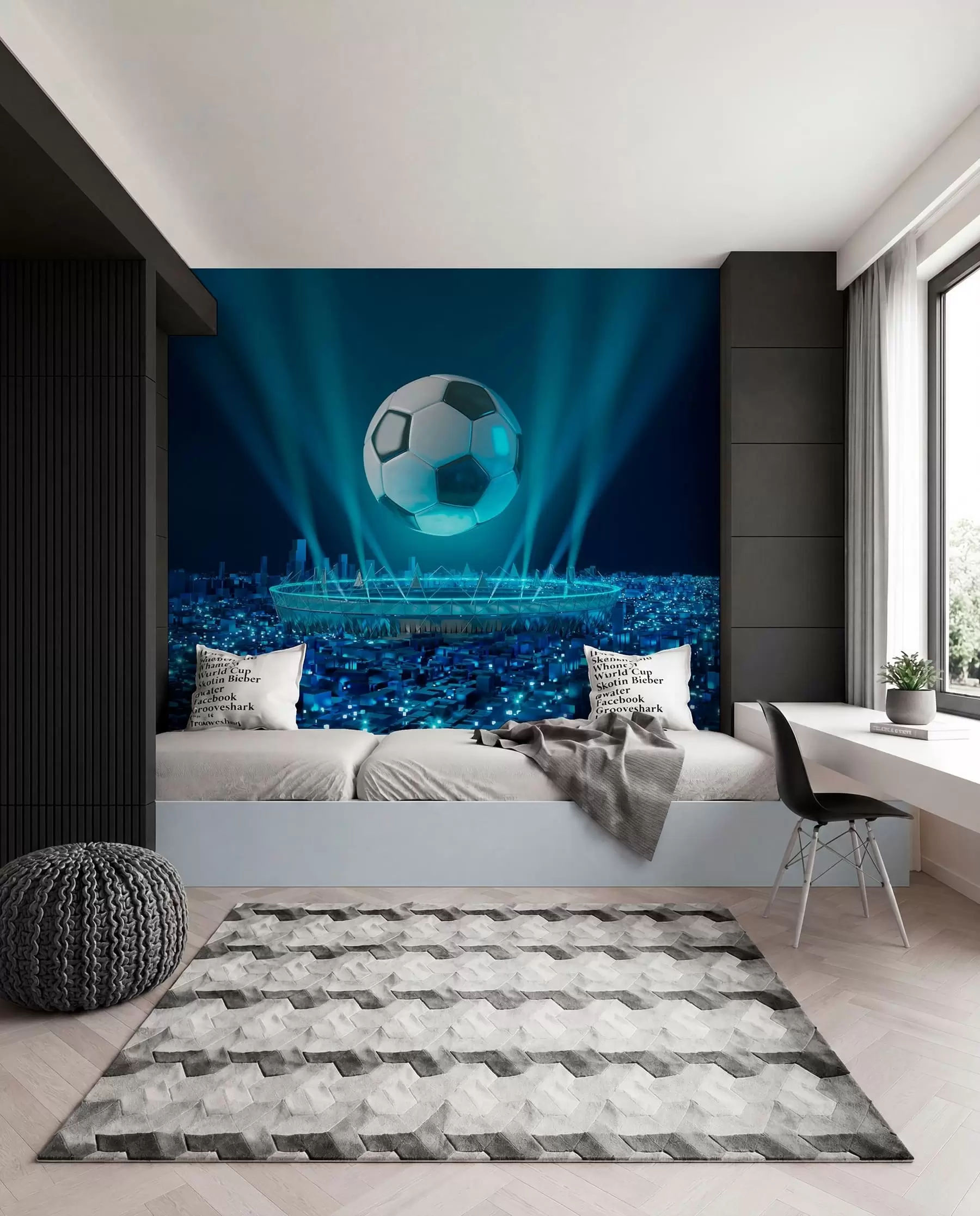 Fototapete Stadion in blauem Licht u72793
