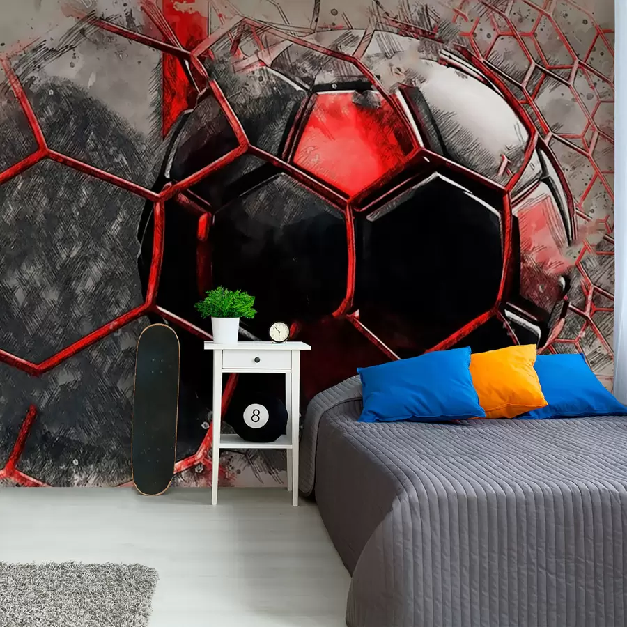 Fototapete Schwarz-roter Ball u72803