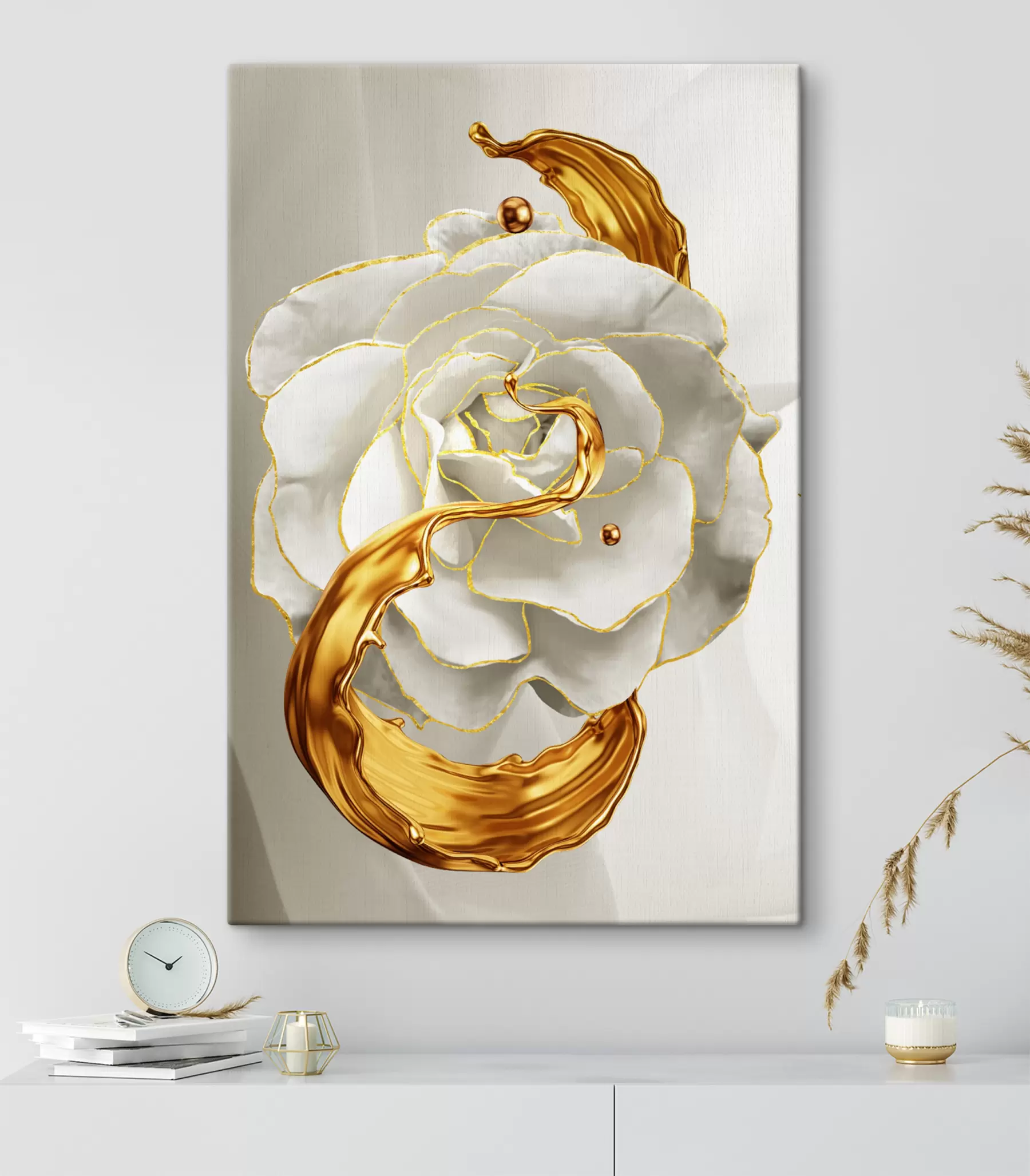 Wandbilder Pflanze, Flüssigkeit und Blütenblatt s00724